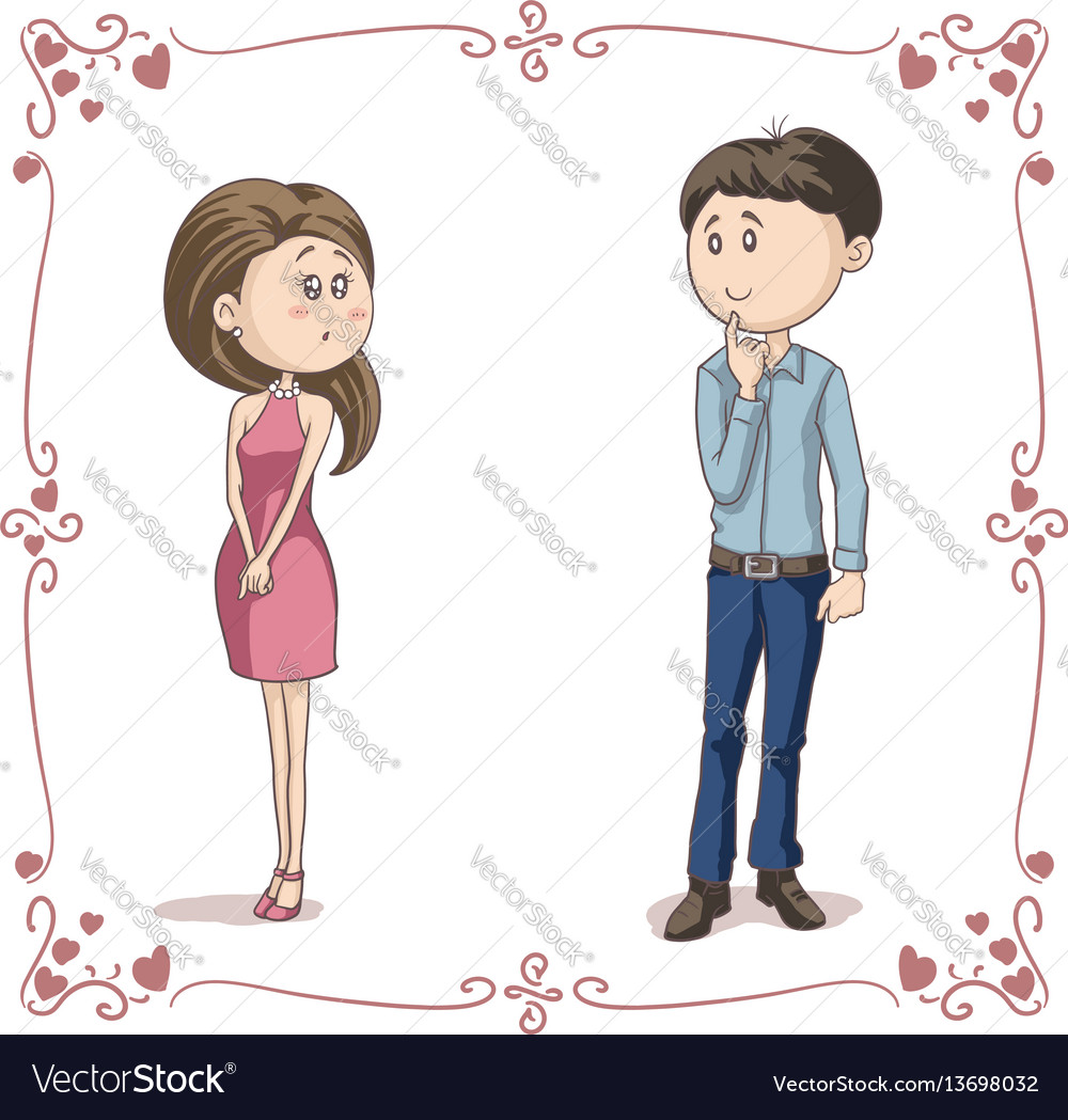 Love At First Sight Cartoon Royalty Free Vector Image