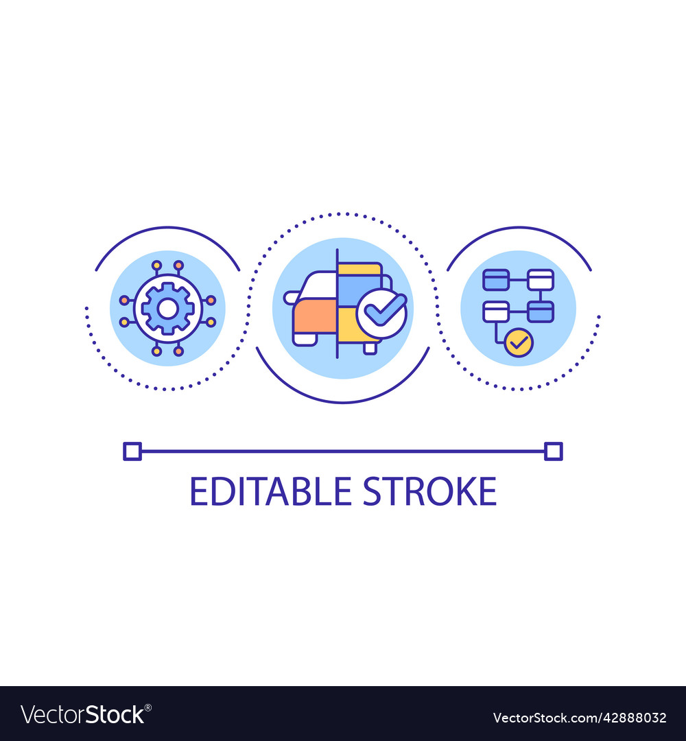 Mobility services functioning loop concept icon vector image Mobility services functioning loop concept icon