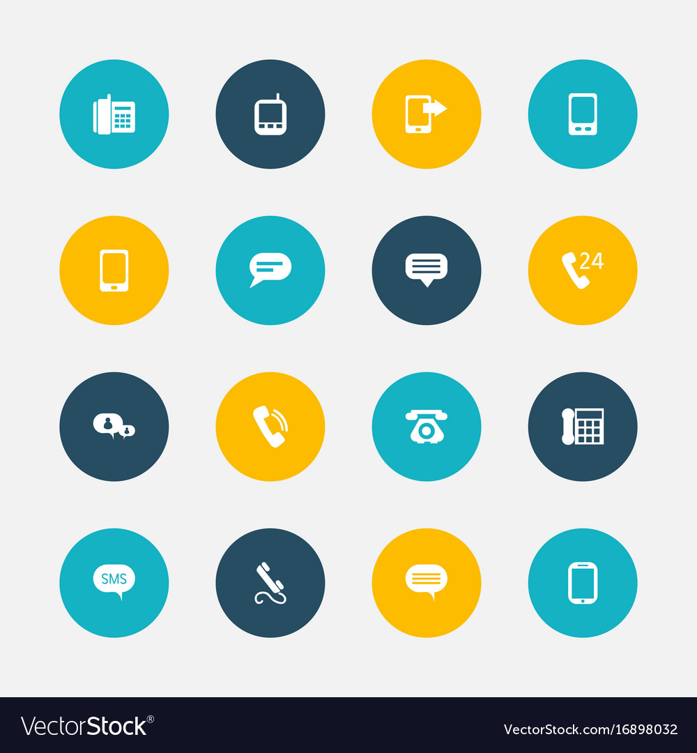 Set of 16 editable device icons includes symbols