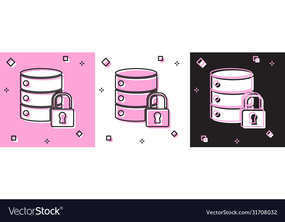 Set server security with closed padlock icon