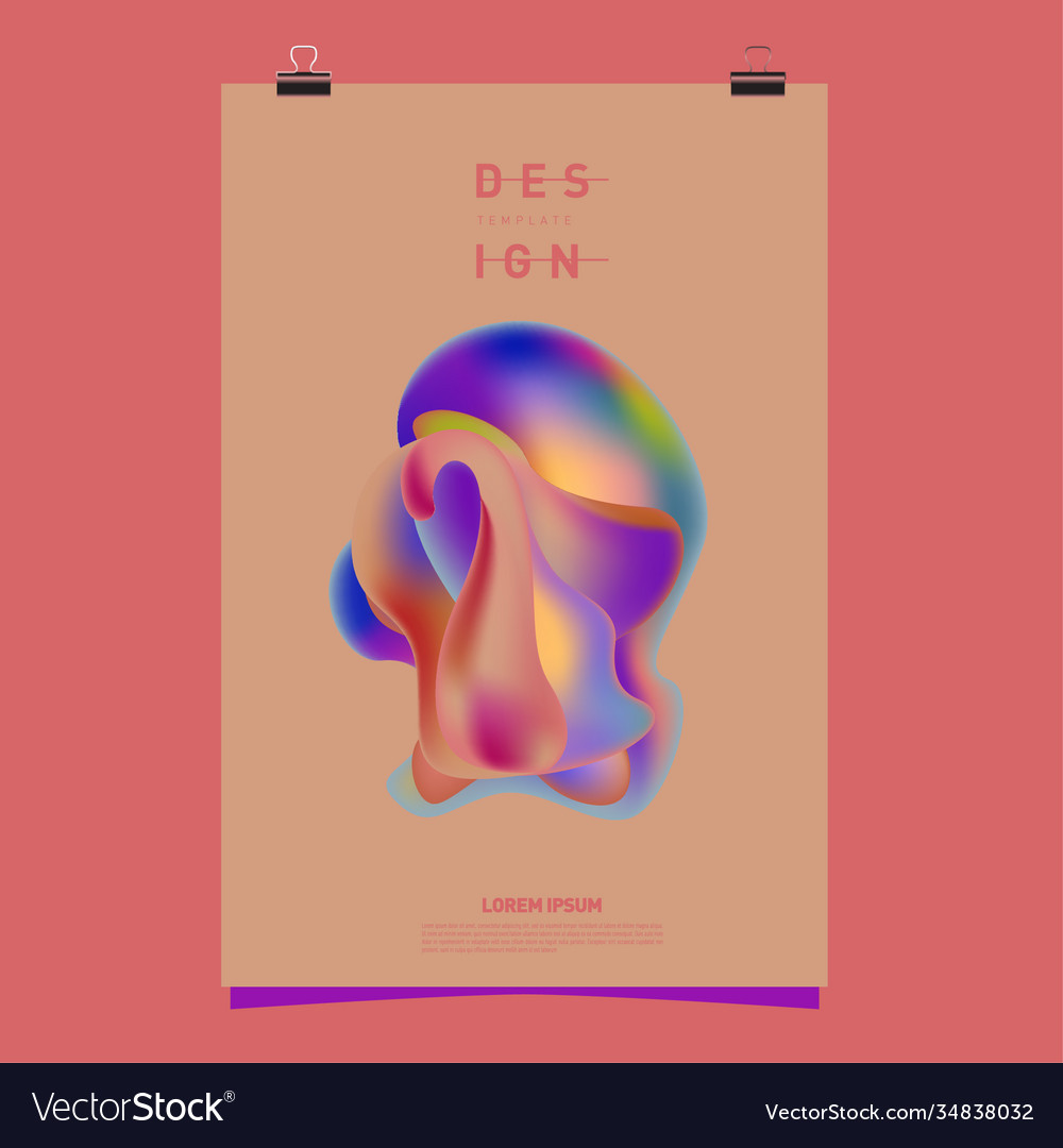 Simple abstract colorful fluid background