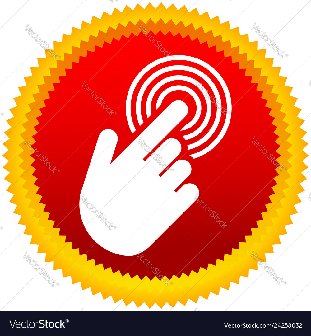 Tapping touchscreen on interface mobile phone icon vector image Tapping touchscreen on interface mobile phone icon