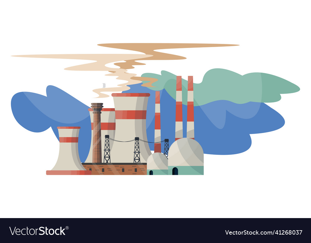 A thermal power plant Royalty Free Vector Image