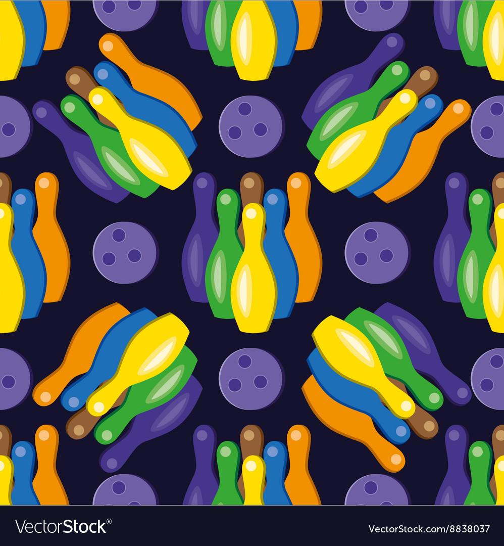 Bowling seamless pattern