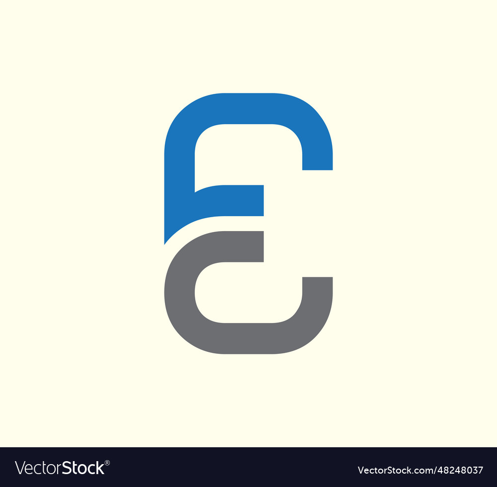 E initial letter monogram logo Royalty Free Vector Image