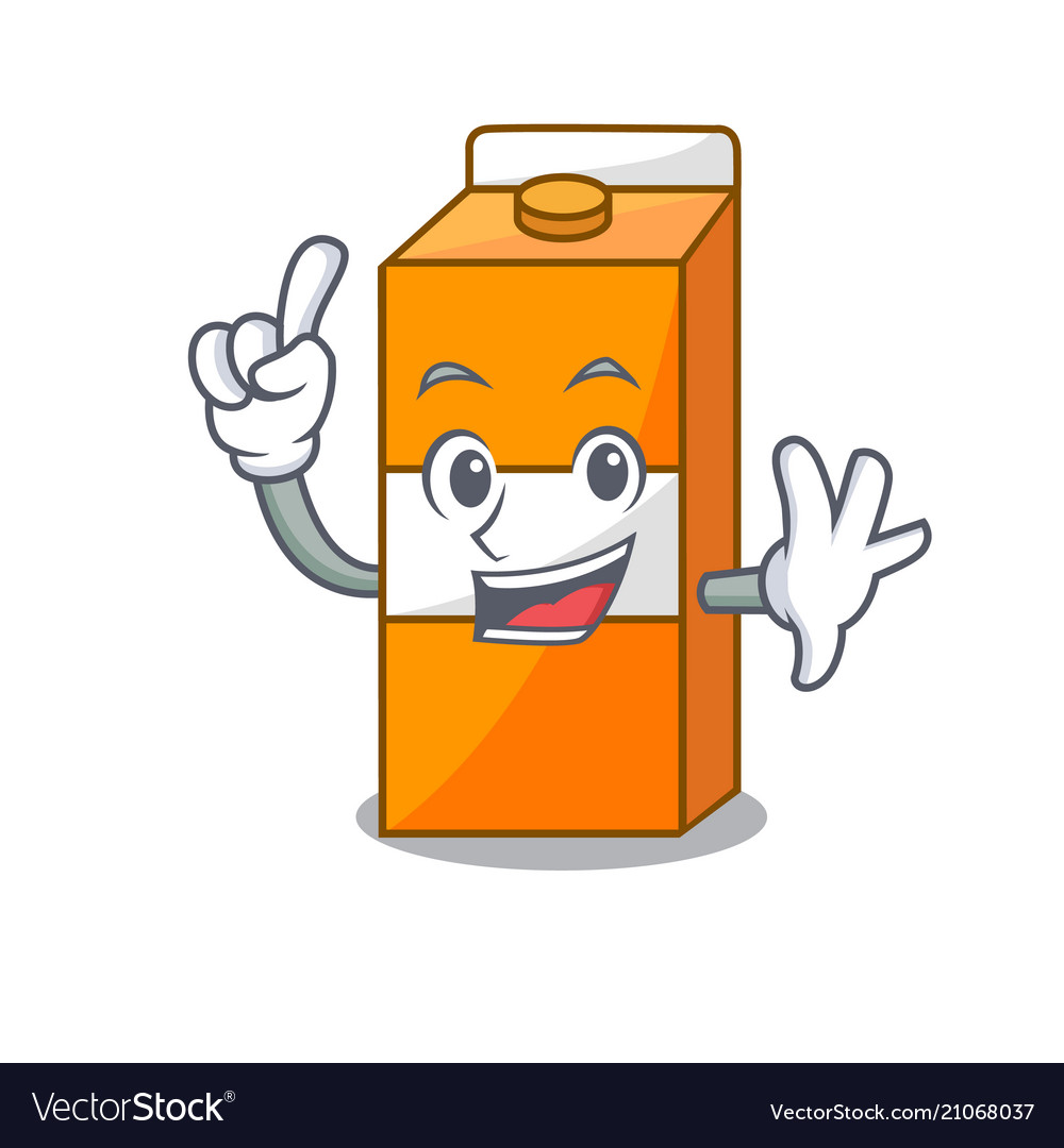 Finger package juice mascot cartoon Royalty Free Vector Finger package juice mascot cartoon Royalty Free Vector
