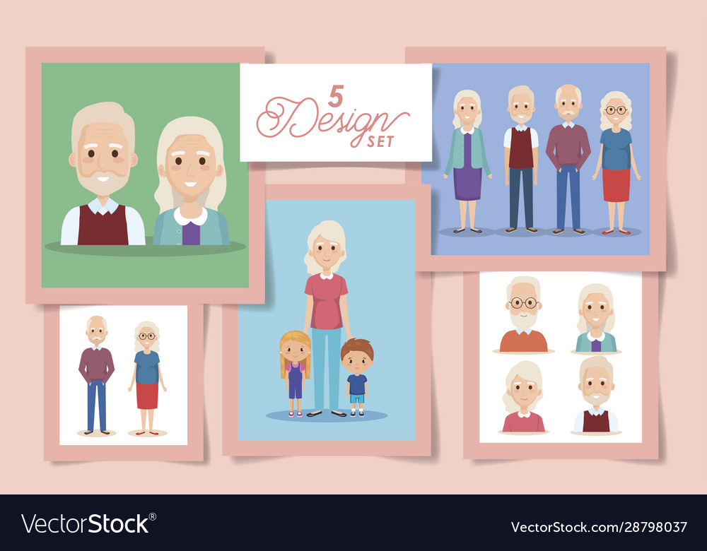 Five designs grandparents with grandchildren