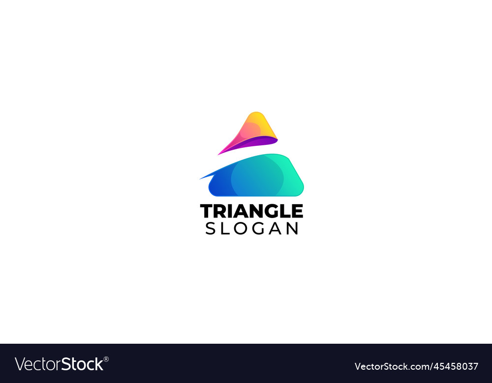 Gradient triangle design logo template symbol