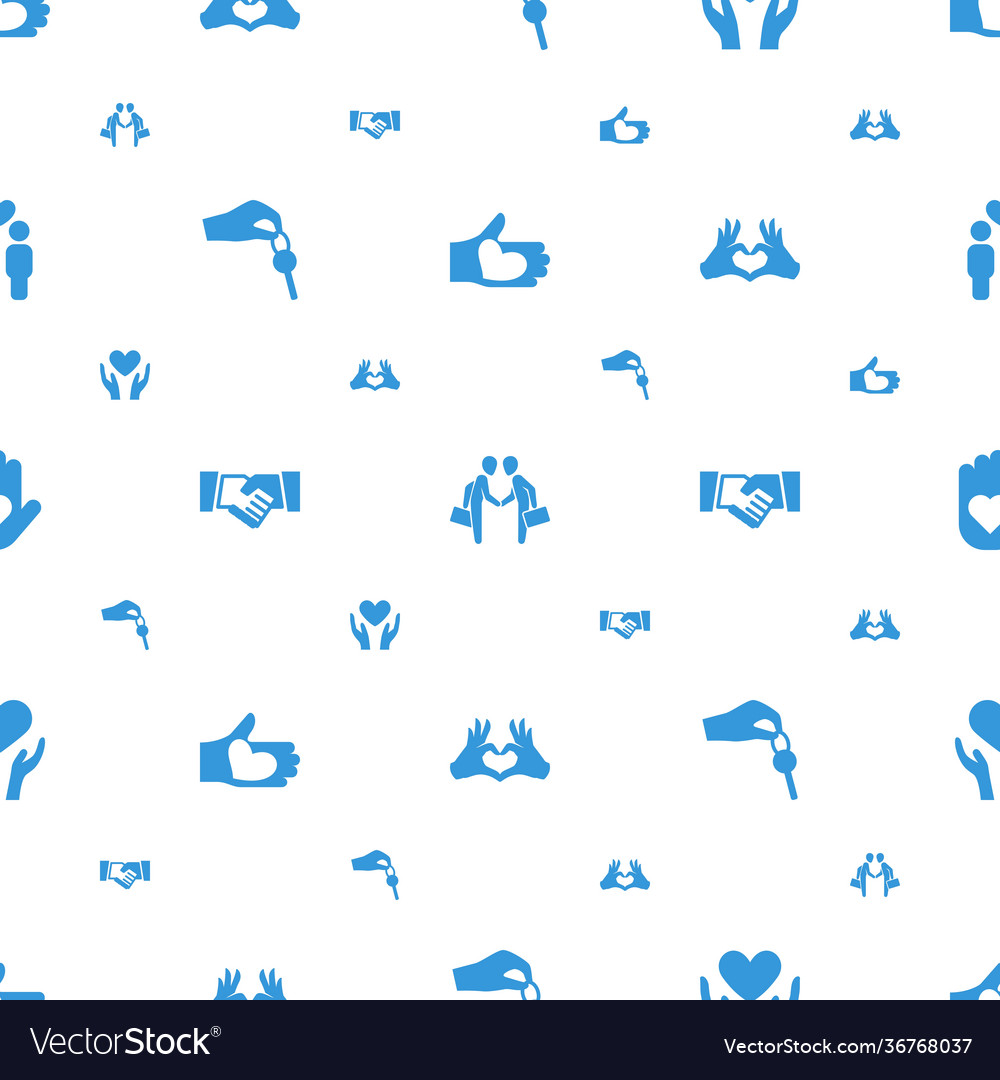 Hands icons pattern seamless white background