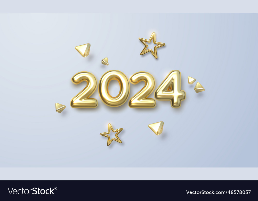 Happy new 2024 year holiday Royalty Free Vector Image