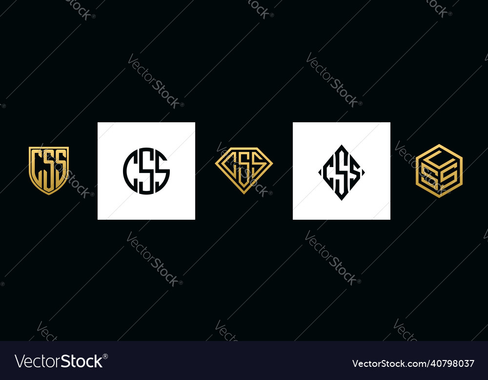 Initial letters css logo designs bundle