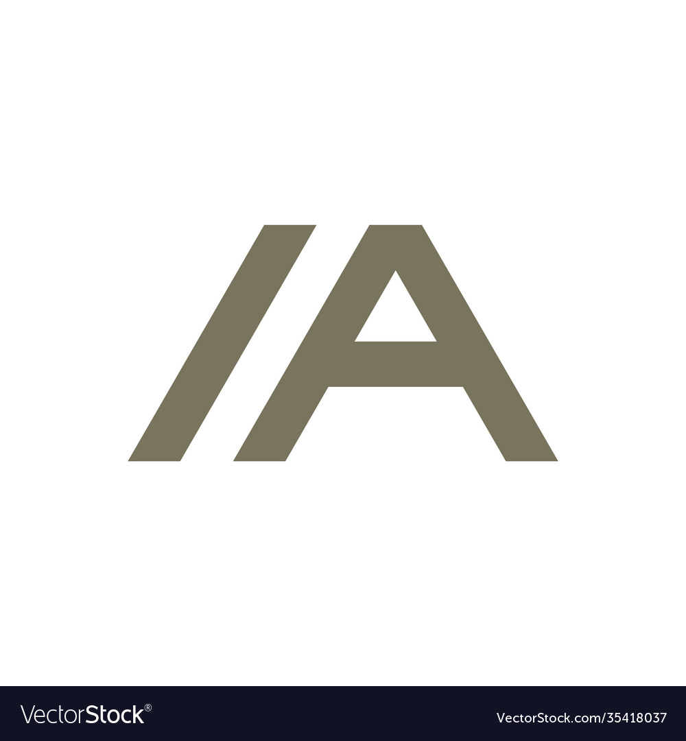 Letter a roof shape simple design Royalty Free Vector Image