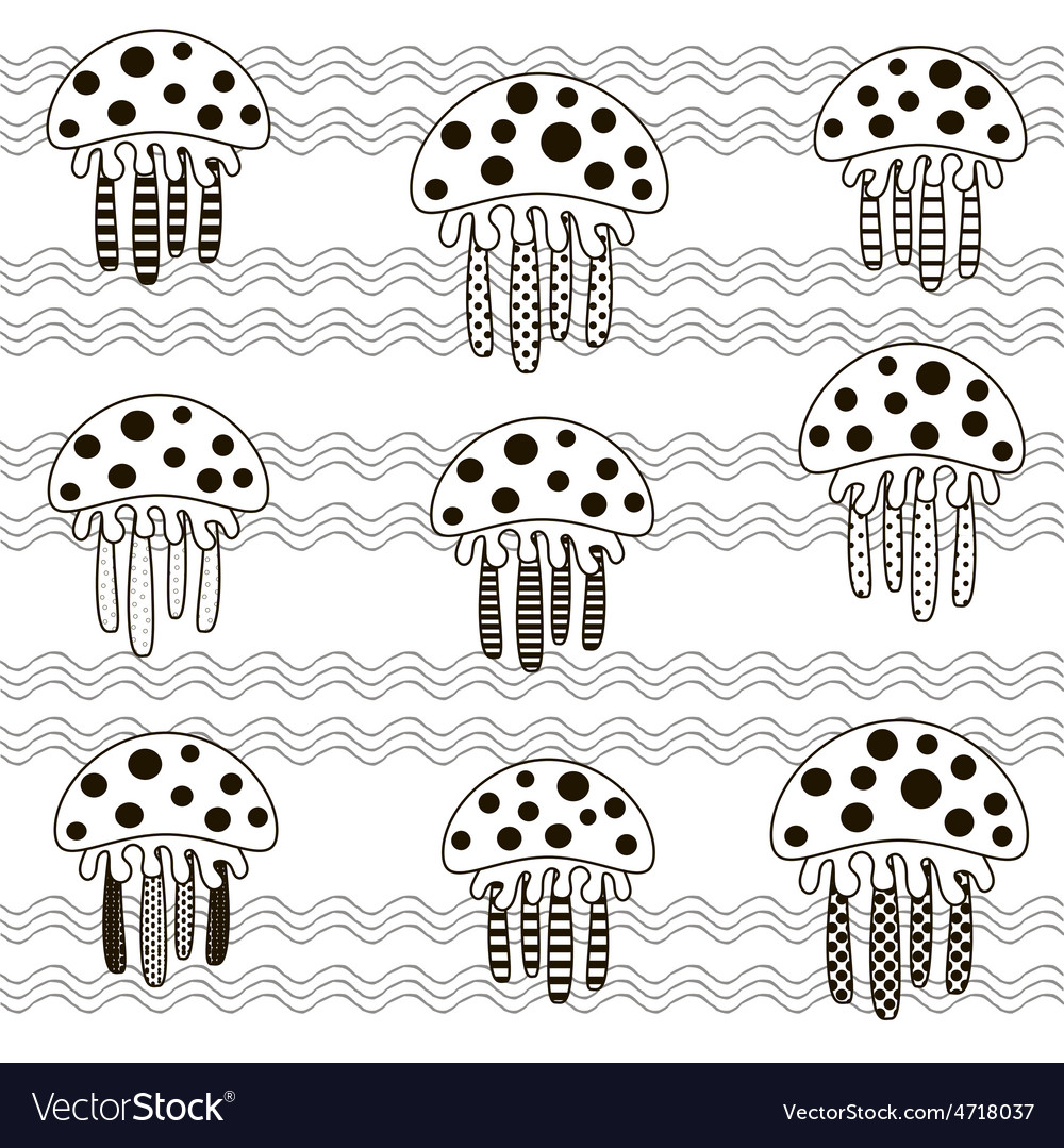 Meduzy Royalty Free Vector Image - VectorStock