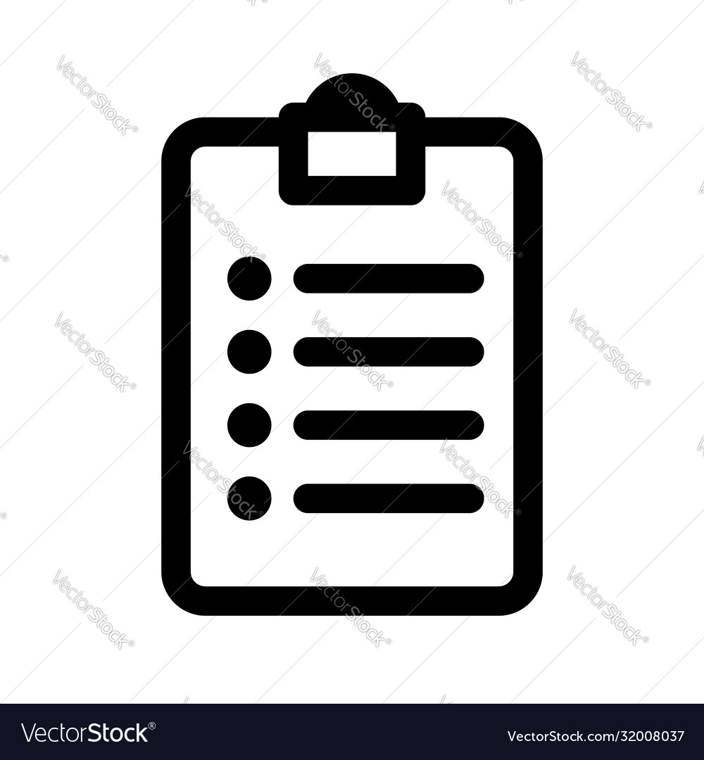 Note Pad with Checklist Icon