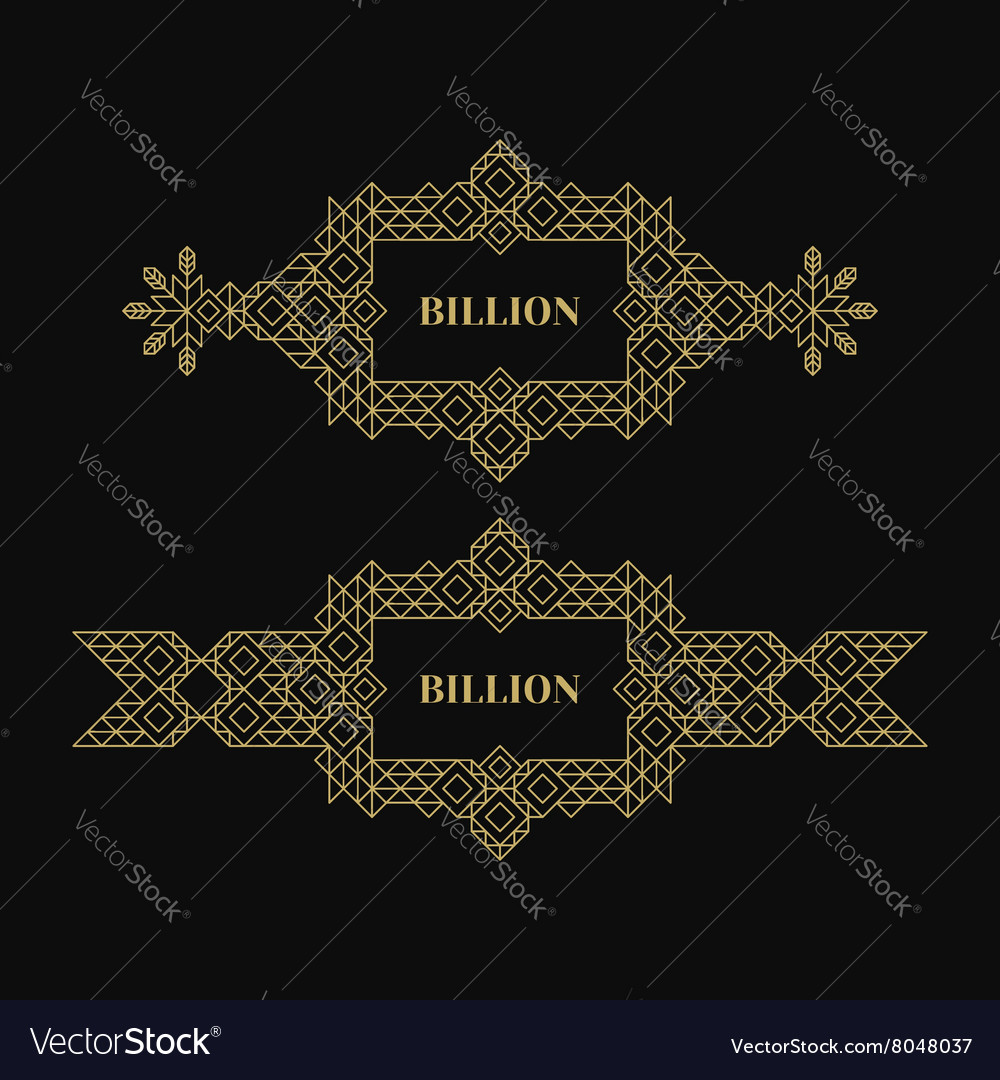 Retro frame with place for text line art design