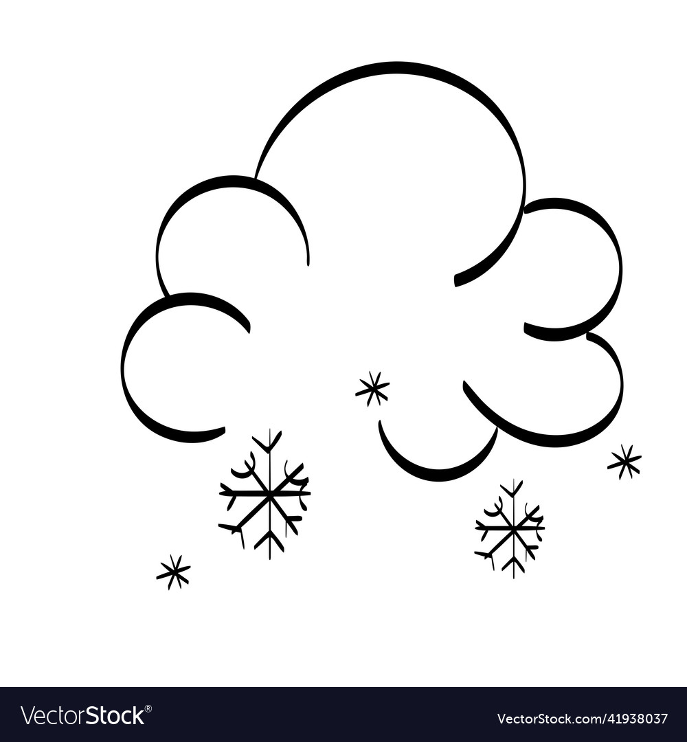 Weather line art design for print