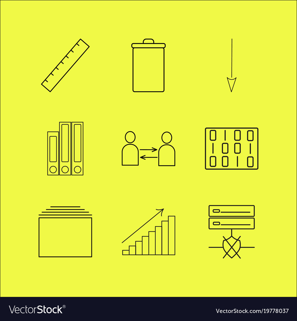 Web linear icon set simple outline icons