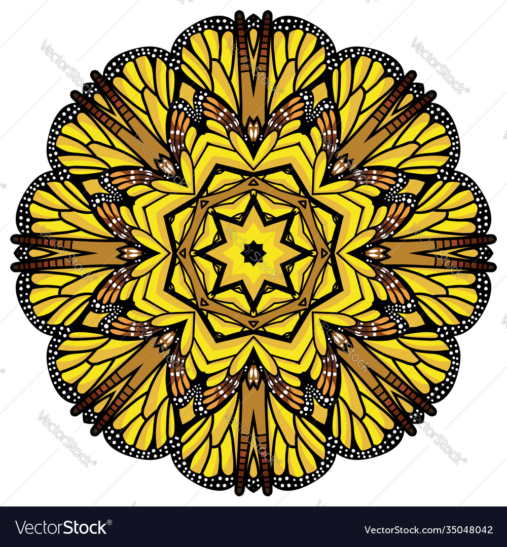 Beautiful circular background fractal image Vector Image Beautiful circular background fractal image