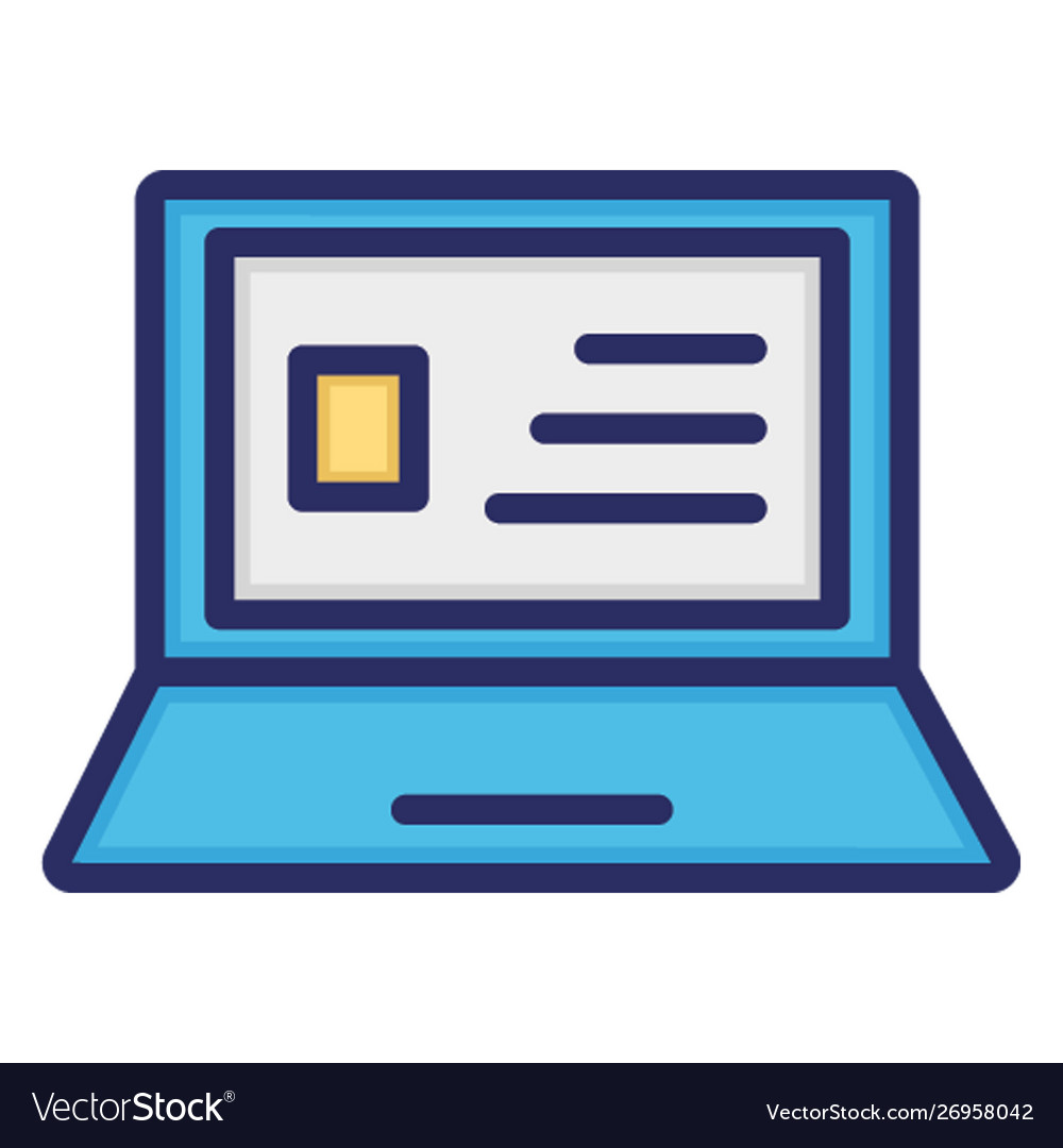Blog site outline fill with color isolated