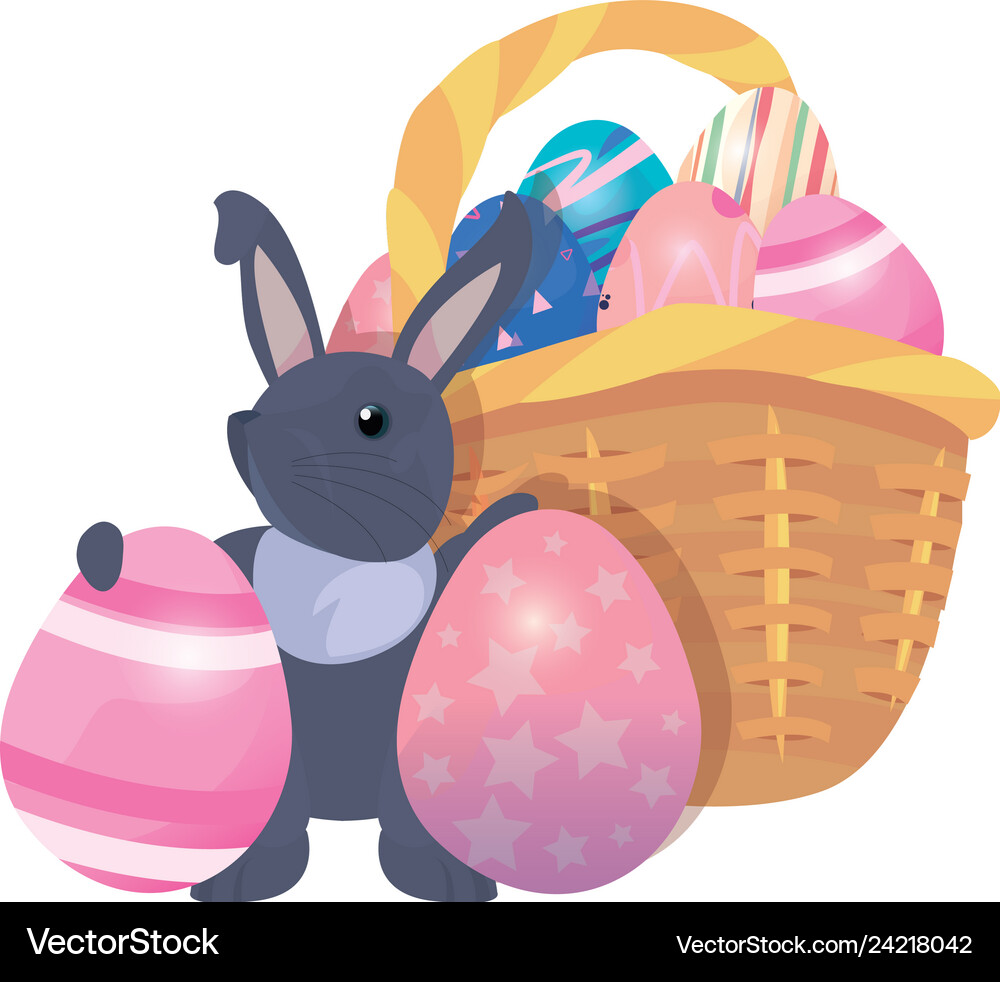 Bunny egg easter Royalty Free Vector Image - VectorStock