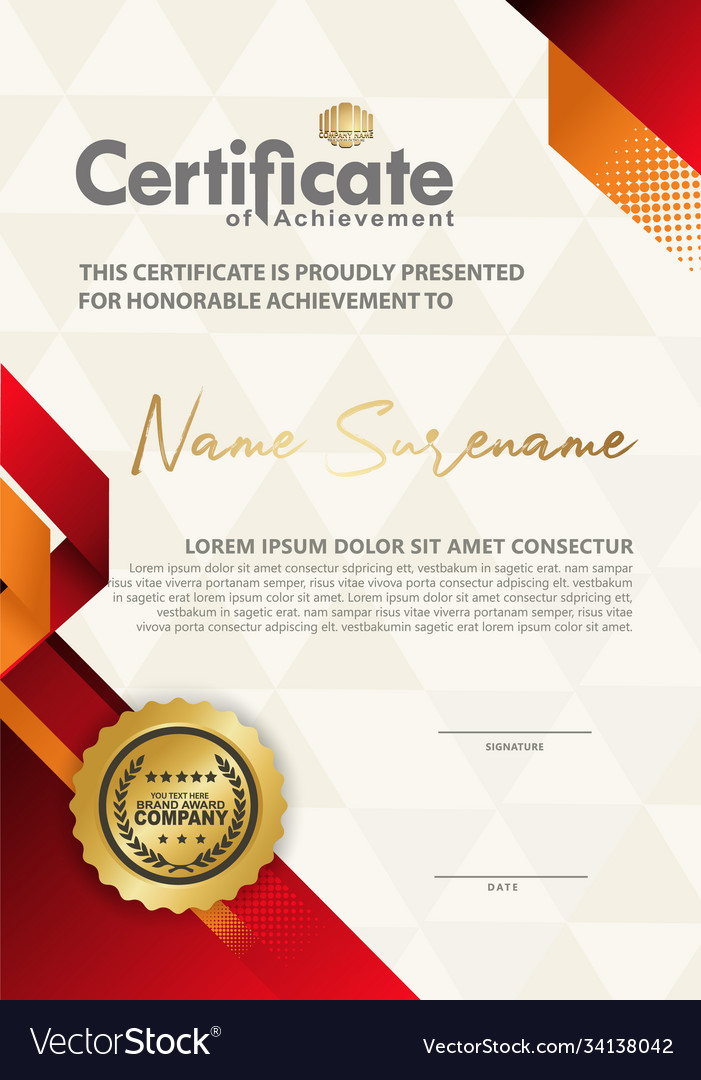 Certificate template with line halftone frame