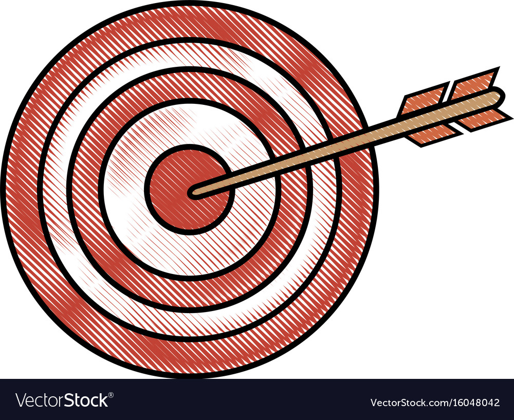 Dartboard with arrow