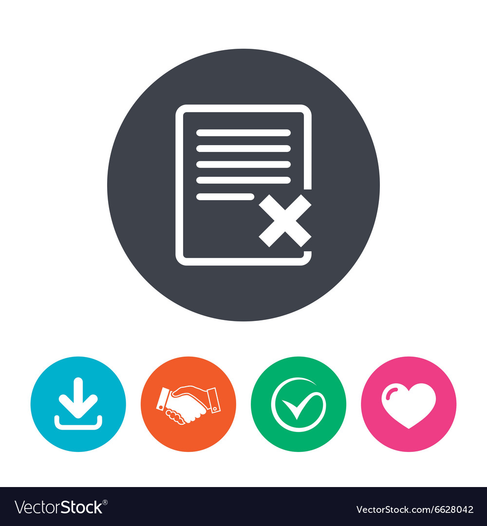 Delete file sign icon remove document symbol