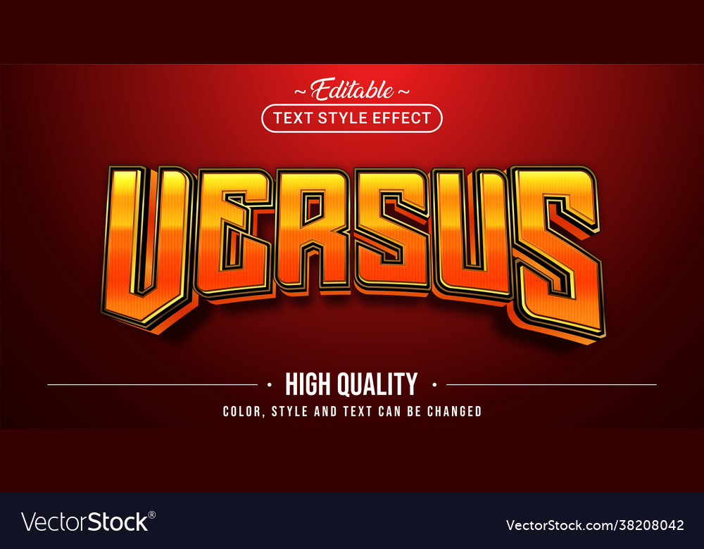Editable text style effect - versus