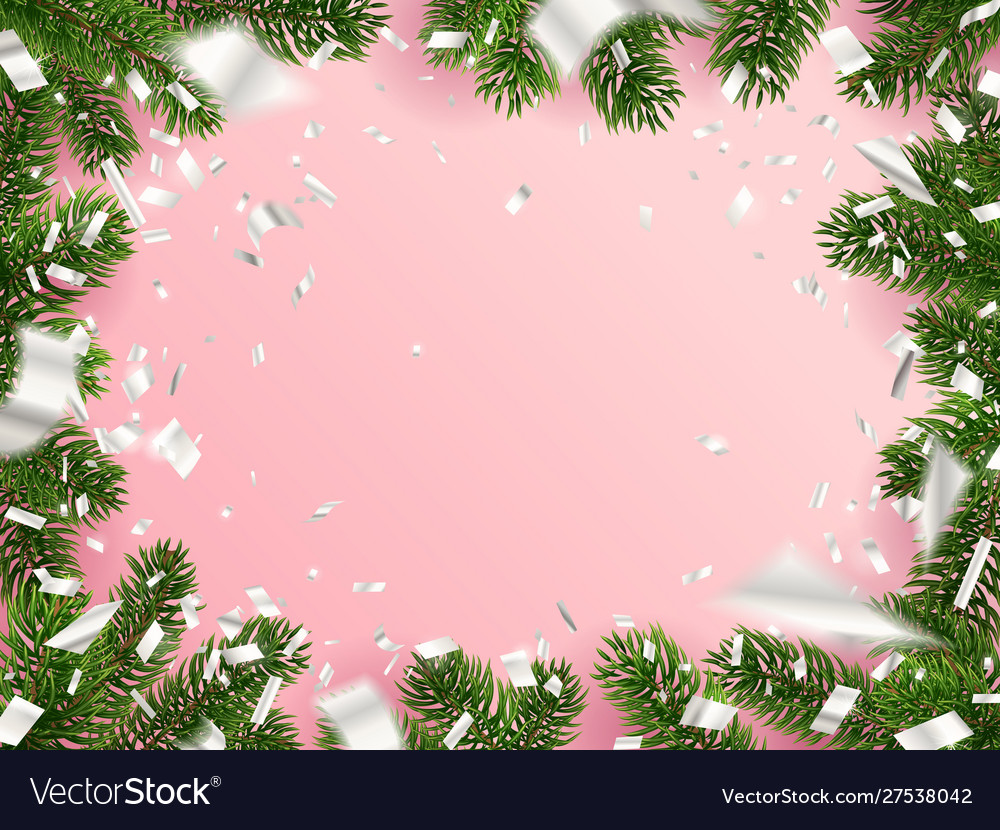 Festive Christmas Border with Snowflakes