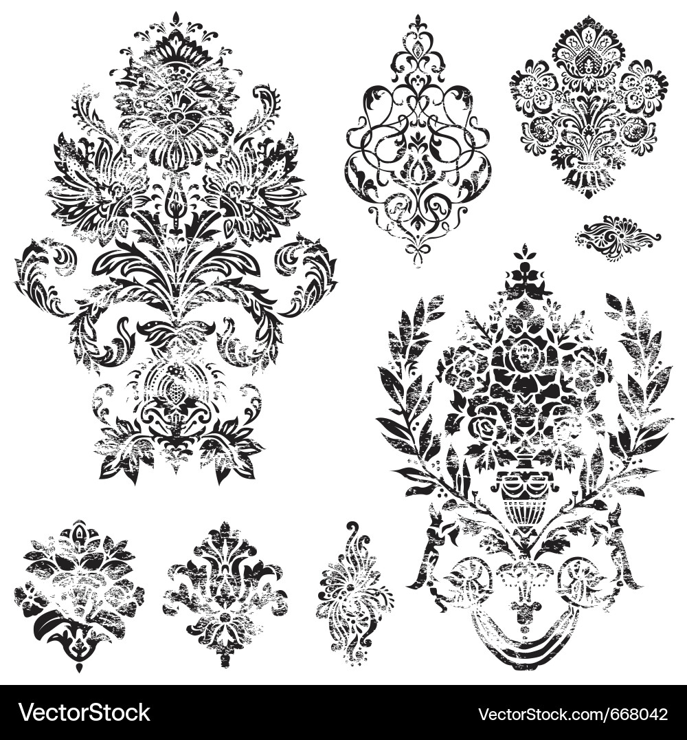 Grunge flora Royalty Free Vector Image - VectorStock