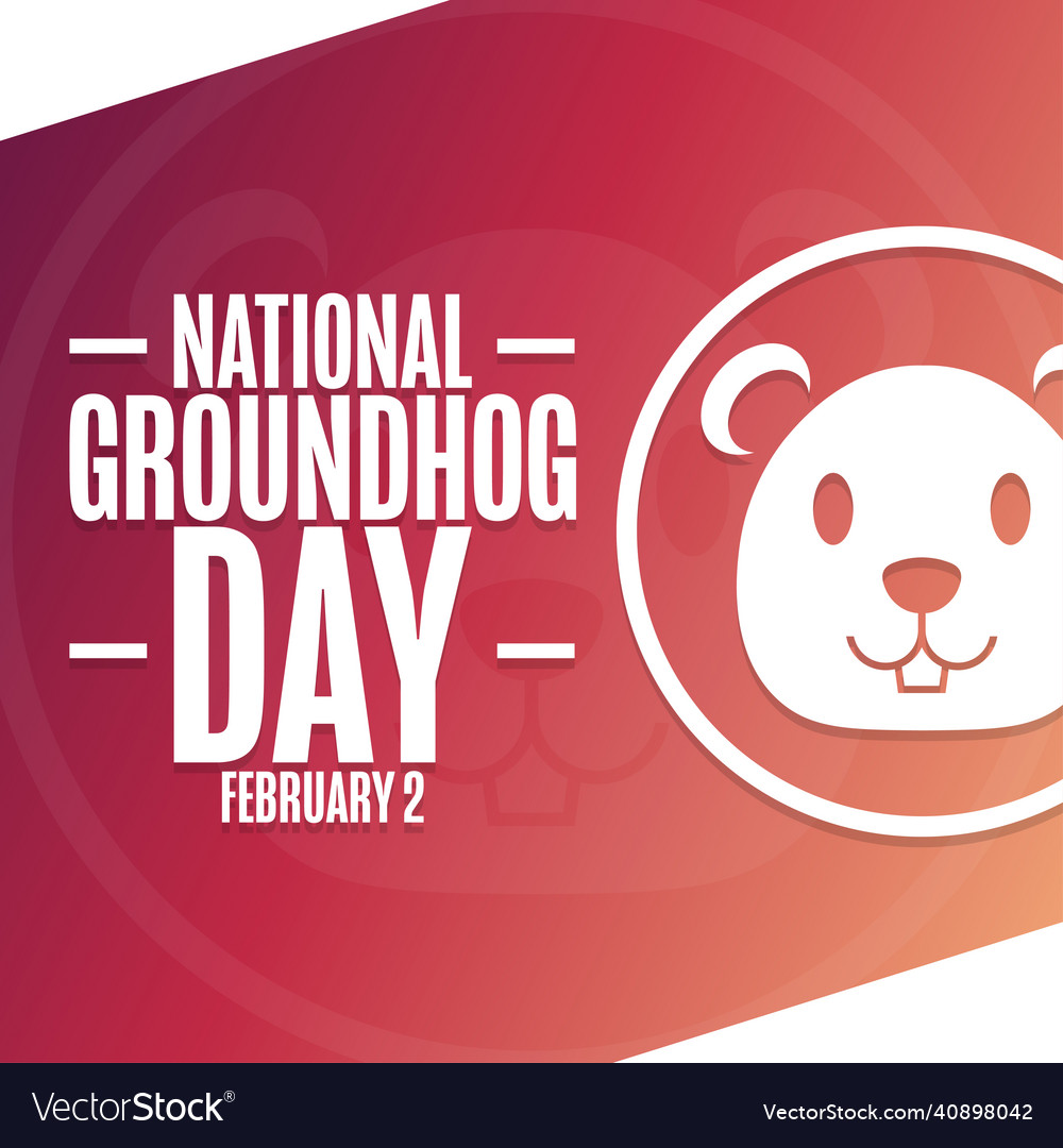 National groundhog day february holiday Royalty Free Vector