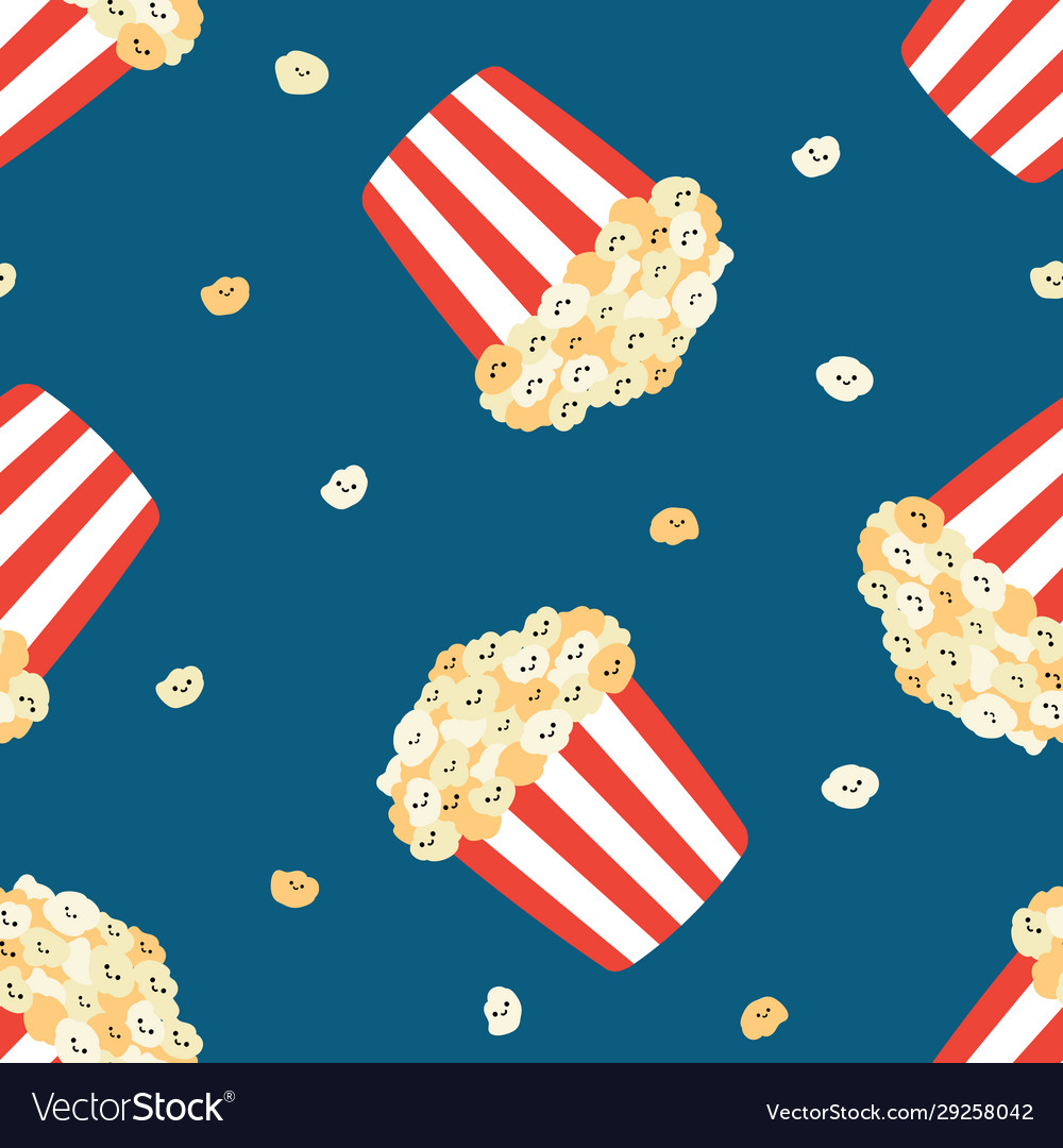 Popcorn buckets pattern Royalty Free Vector Image