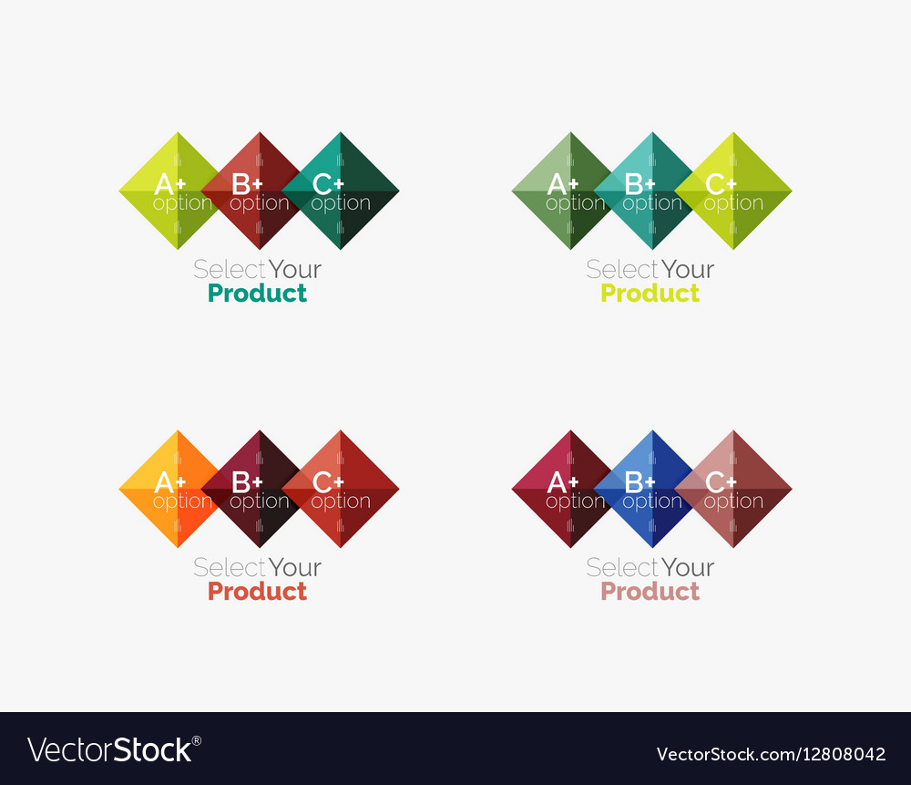 Set of square abstract background templates