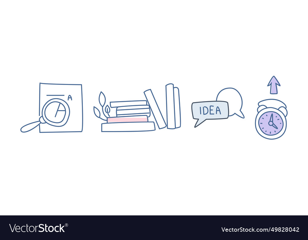 Simple creative process line icon and object vector image Simple creative process line icon and object