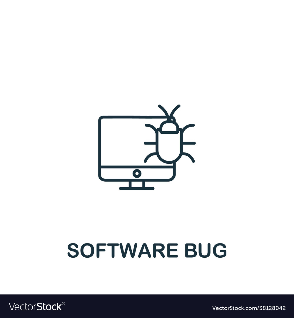 Software bug icon from security collection simple