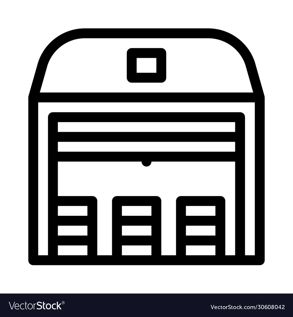 Storage garage icon outline Royalty Free Vector Image