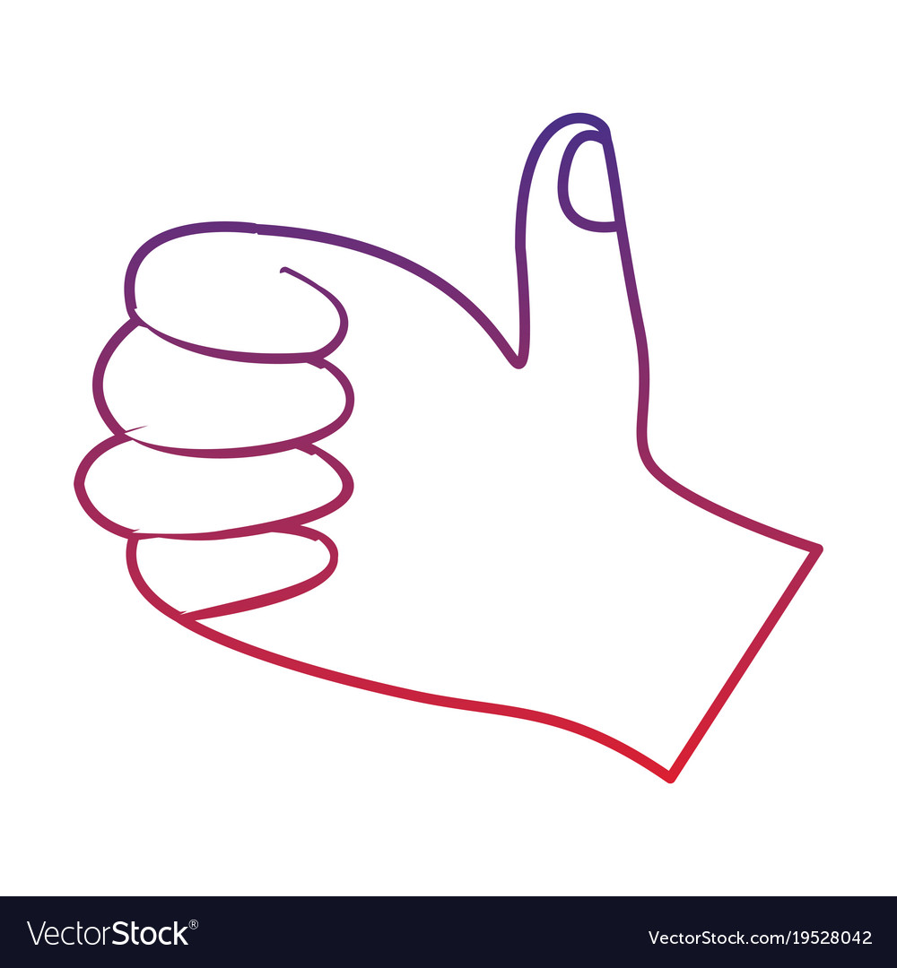 Thumb up hand gesture icon image