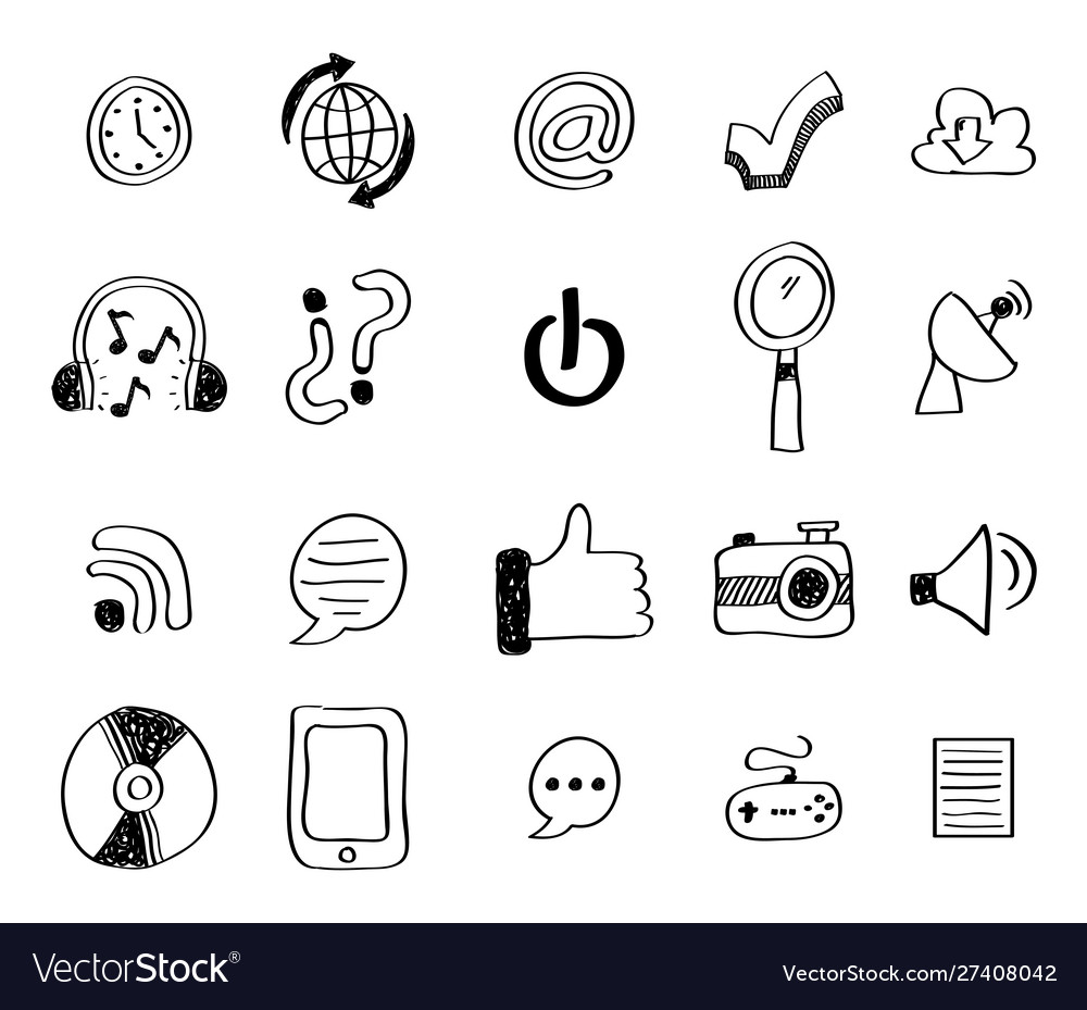 Variety icon set pack design