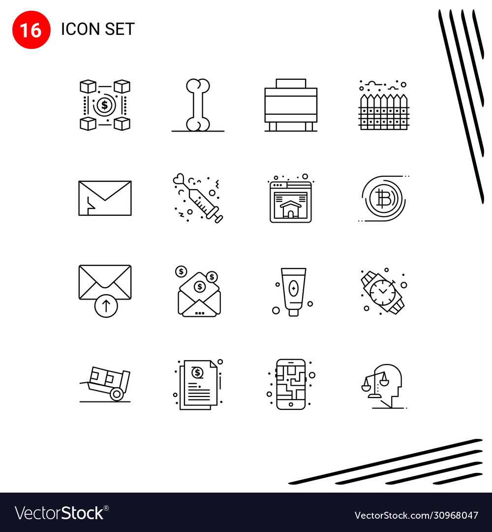 16 universal outlines set for web and mobile