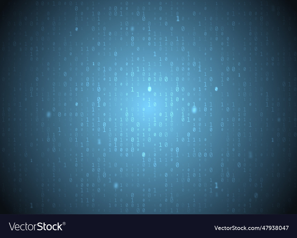 Binary code blue background big data