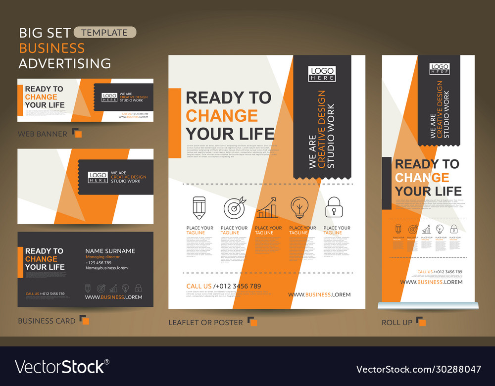 Business advertising template design