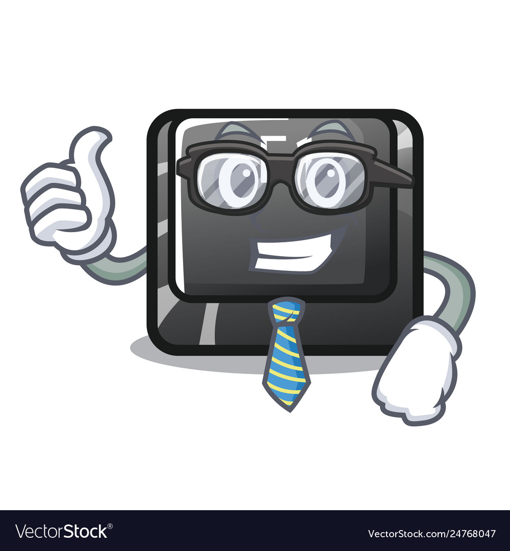Businessman button f1 in shape character