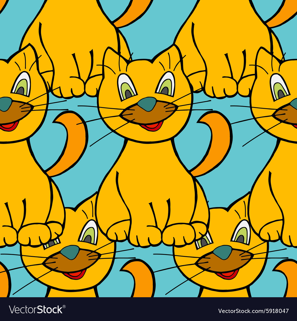 Cats seamless pattern