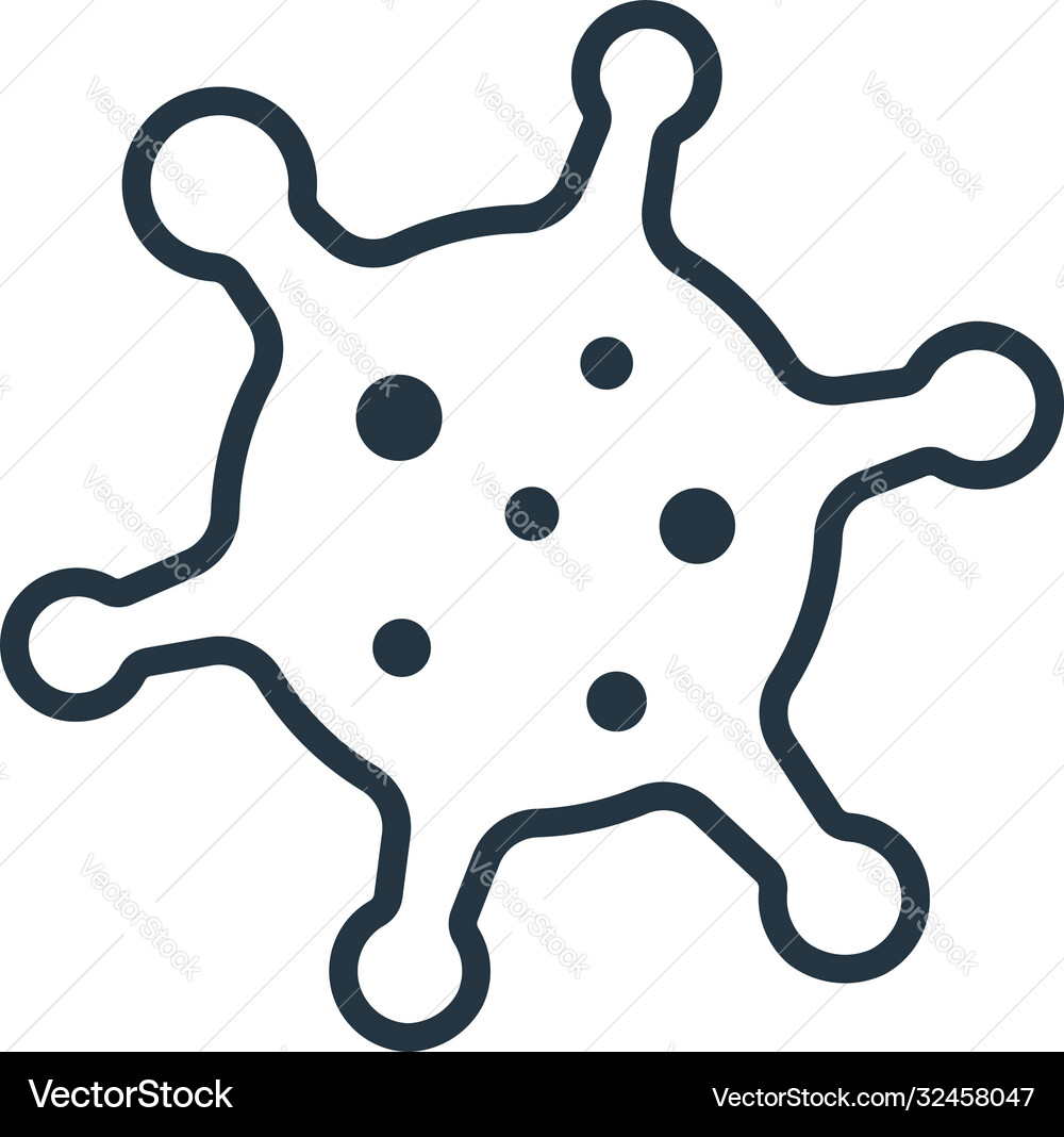Coronavirus icon editable stroke Royalty Free Vector Image