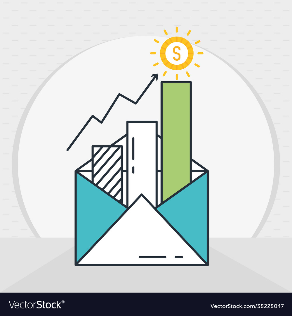 Envelope with graphic chart