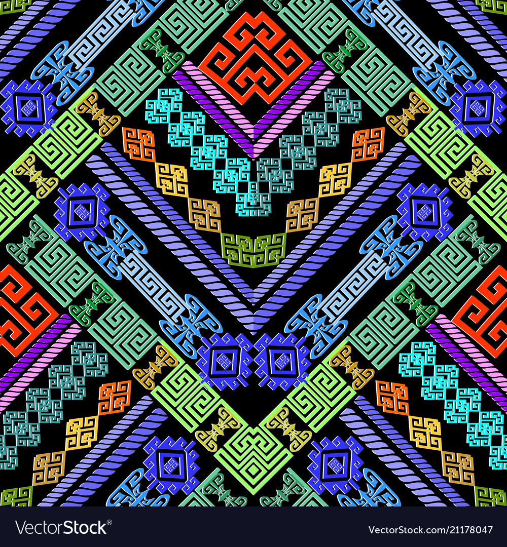 Greek colorful seamless pattern