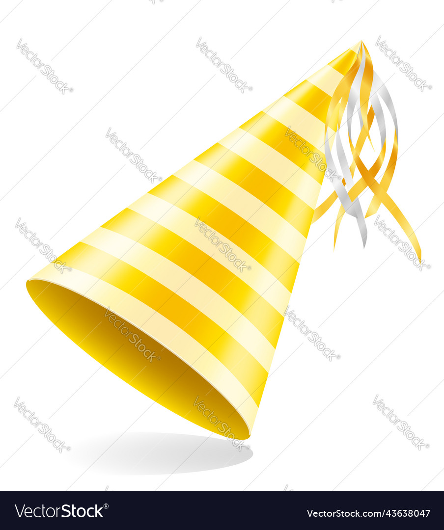 Happy birthday cap with ribbon stock