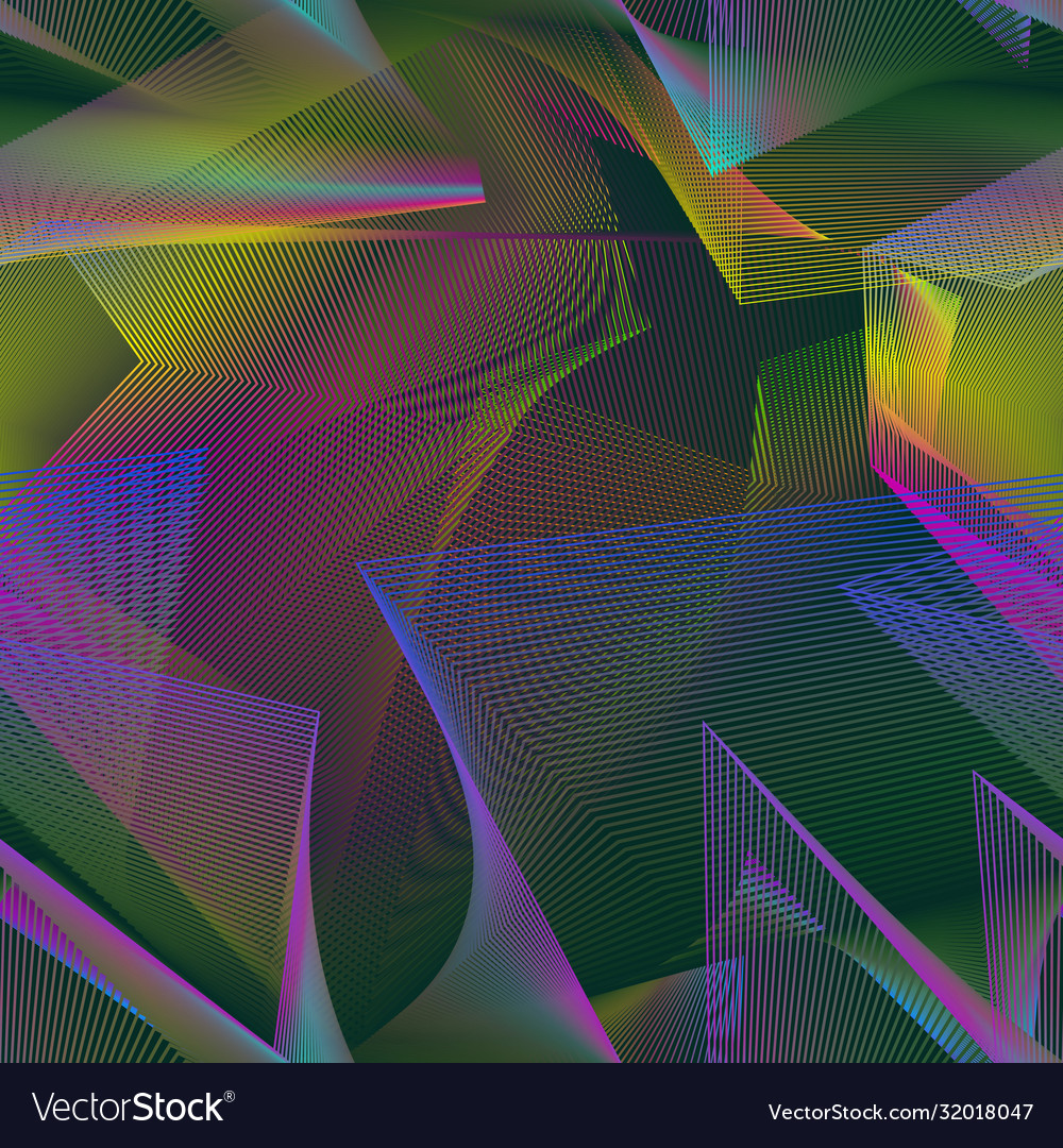 Kaleidoscopic Broken Lines Pattern