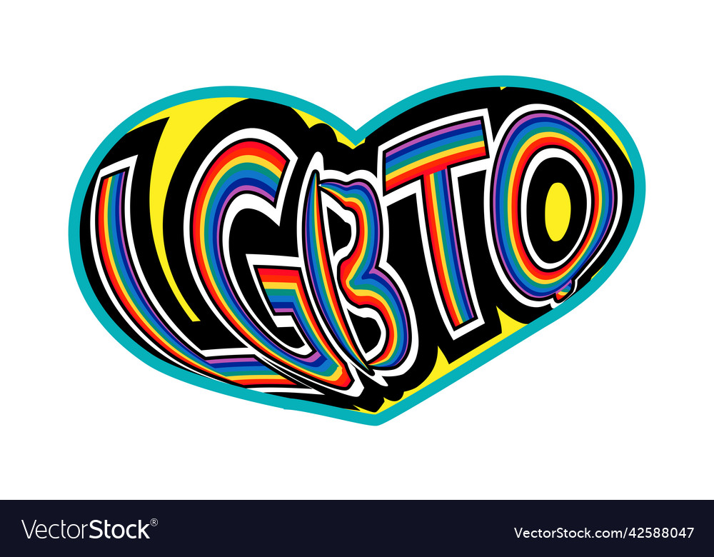 Lgbtq symbol logo design Royalty Free Vector Image