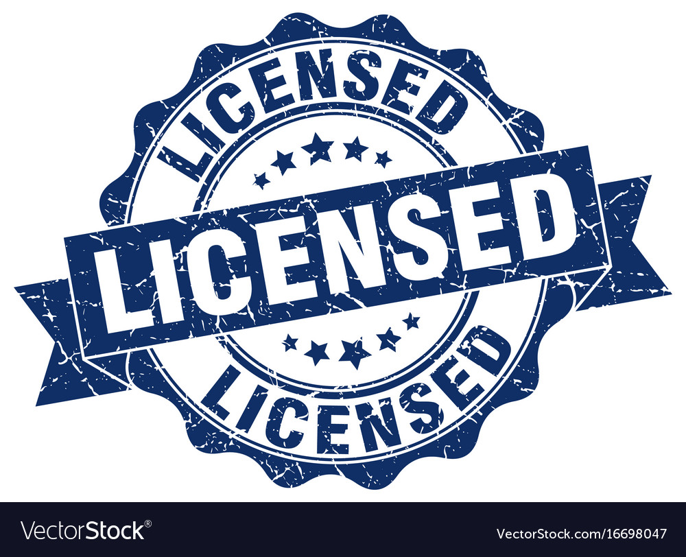 Licensed stamp sign seal Royalty Free Vector Image